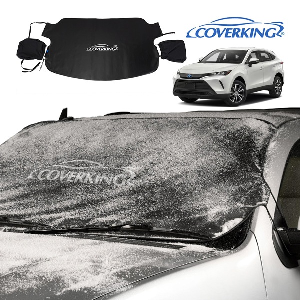 【COVERKING 正規品】専用設計 フロントガラスカバー スノーシールド ミラーカバー付 雪 霜 凍結防止 花粉 黄砂対策 トヨタ ハリアー 80系 カバーキング