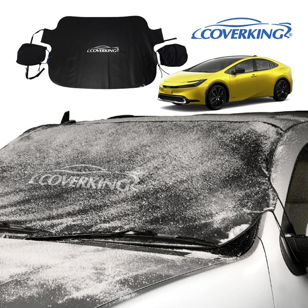 【COVERKING 正規品】専用設計 フロントガラスカバー スノーシールド ミラーカバー付 雪 霜 凍結防止 花粉 黄砂対策 トヨタ プリウス 60系 カバーキング