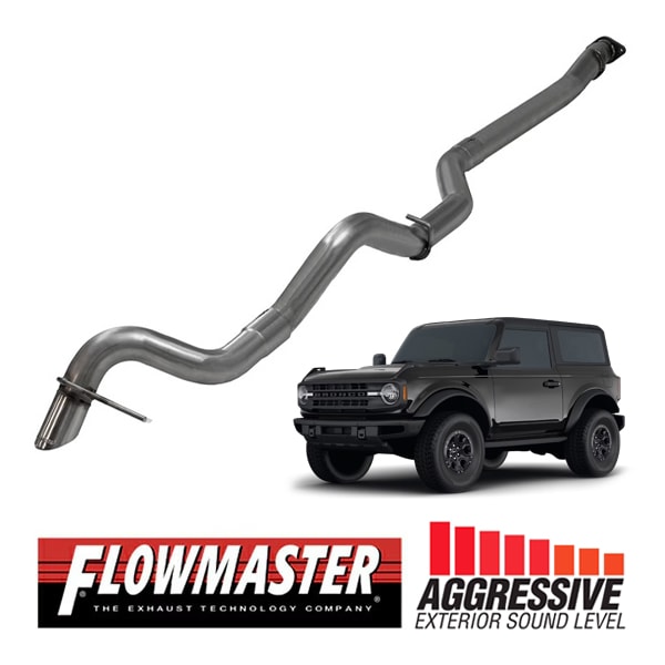 【FLOWMASTER 正規品】アウトローキャタバックエキゾーストシステム 21-23y ブロンコ 2.3L/2.7L 2ドア用 818145 フローマスター