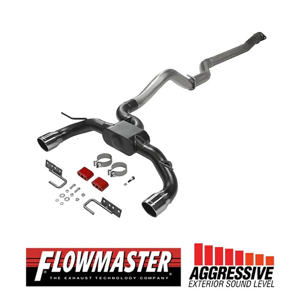 【FLOWMASTER 正規品】アウトローキャタバックエキゾーストシステム 21-23y ブロンコ 2.3L/2.7L 4ドア用 818101 フローマスター