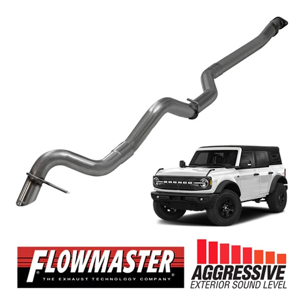 【FLOWMASTER 正規品】アウトローキャタバックエキゾーストシステム21-23y ブロンコ 2.3L/2.7L 4ドア用 818124 フローマスター