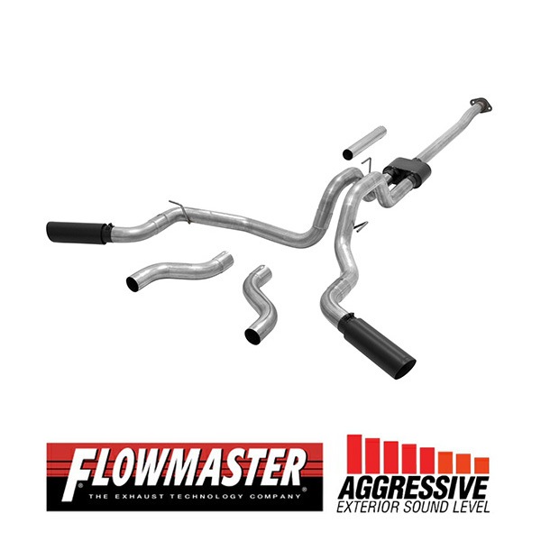 【FLOWMASTER 正規品】アウトローキャタバックエキゾーストシステム 15-20y F-150 2.7L/3.5L/5.0L 817726 フローマスター