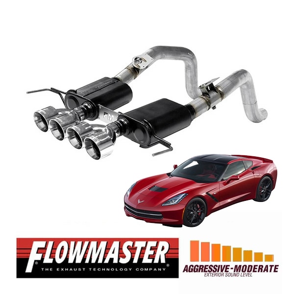 【FLOWMASTER 正規品】アウトローアクスルバックエキゾーストシステム 14-19y コルベット C7 スティングレイ 6.2L 817754 フローマスター