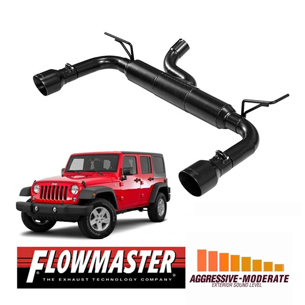【FLOWMASTER 正規品】アウトローアクスルバックエキゾーストシステム 12-18y JK ラングラー 3.6L 2ドア/4ドア共通 817752 フローマスター