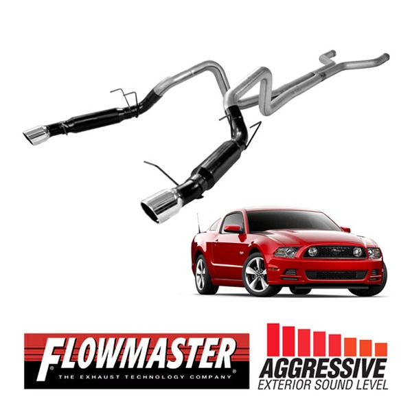 【FLOWMASTER 正規品】アウトローキャタバックエキゾーストシステム 13-14y マスタング GT 5.0L 817590 フローマスター