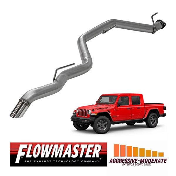 【FLOWMASTER 正規品】アメリカンサンダーキャタバックエキゾーストシステム 21-23y JT グラディエーター 3.0L 818131 フローマスター