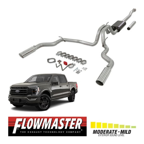 【FLOWMASTER 正規品】フォースIIキャタバックエキゾーストシステム 21-23y F-150 2.7L/3.5L/5.0L 818148 フローマスター