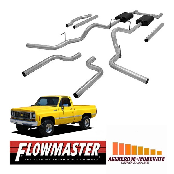 【FLOWMASTER 正規品】アメリカンサンダークロスメンバーバックエキゾーストシステム 73-74y C10 C20 2wd V8 17742 フローマスター