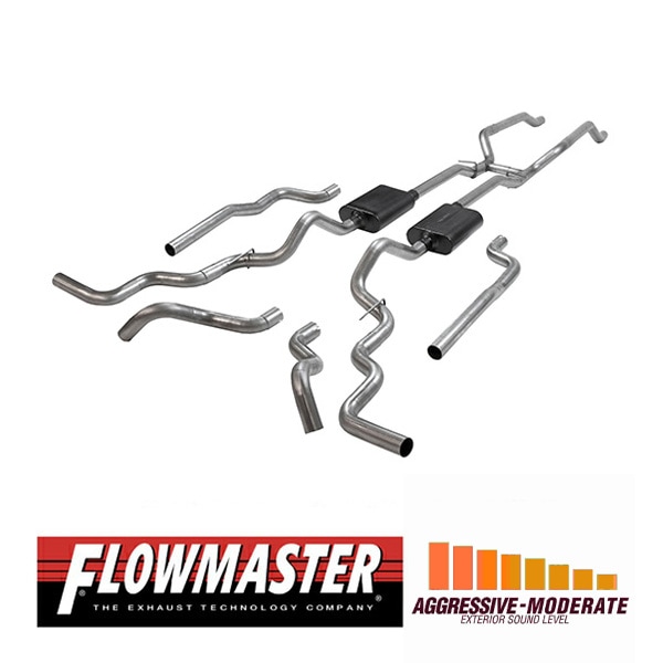 【FLOWMASTER 正規品】アメリカンサンダークロスメンバーバックエキゾーストシステム 67-72y K10 K15/K1500 K20 K25/K2500 4WD V8 817940