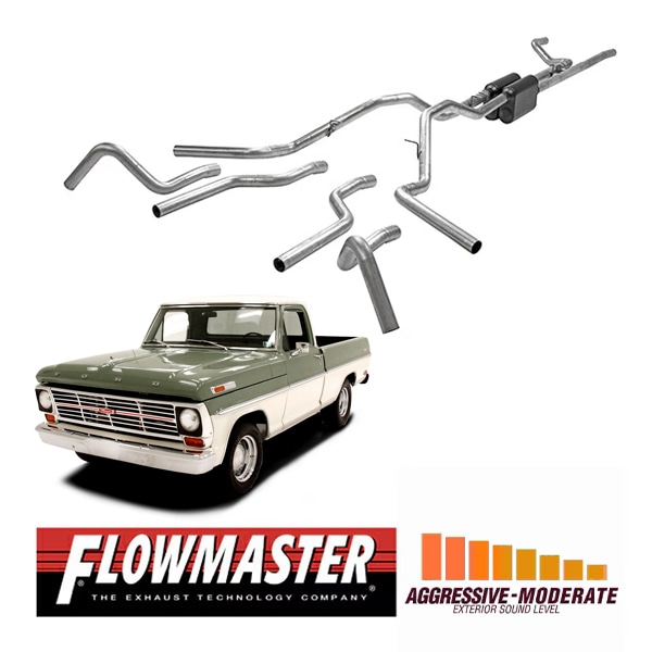 【FLOWMASTER 正規品】アメリカンサンダークロスメンバーバックエキゾーストシステム 67-72y F-100/250/350 V8 817934 フローマスター