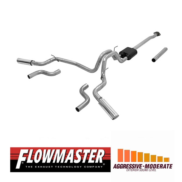 【FLOWMASTER 正規品】アメリカンサンダーキャタバックエキゾーストシステム 15-20y F-150 2.7L/3.5L/5.0L 817725 フローマスター