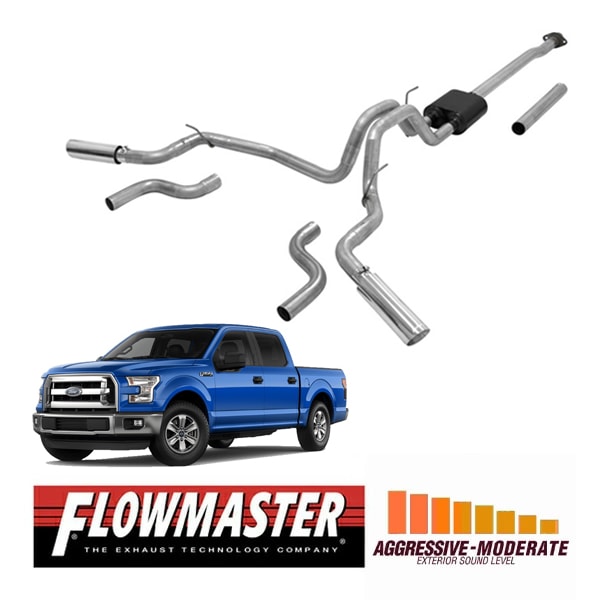 【FLOWMASTER 正規品】アメリカンサンダーキャタバックエキゾーストシステム 15-20y F-150 2.7L/3.5L/5.0L 817725 フローマスター