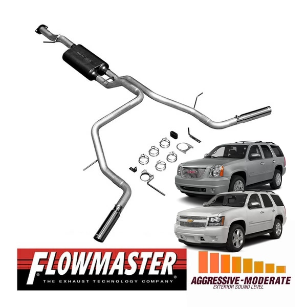 【FLOWMASTER 正規品】アメリカンサンダーキャタバックエキゾーストシステム 07-08y タホ ユーコン 4.8L/5.3L 17430 フローマスター