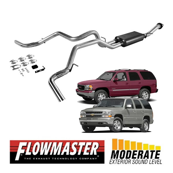 【FLOWMASTER 正規品】アメリカンサンダーキャタバックエキゾーストシステム 00-03y タホ ユーコン 4.8L/5.3L 2WD/4WD共通 17368