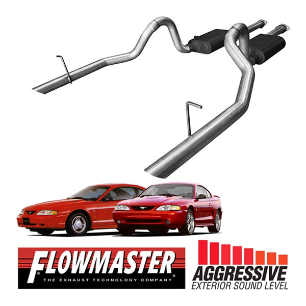 【FLOWMASTER 正規品】アメリカンサンダーキャタバックエキゾーストシステム 94-97y マスタング GT 4.6L SOHC 94-97y コブラ 5.0L 17112