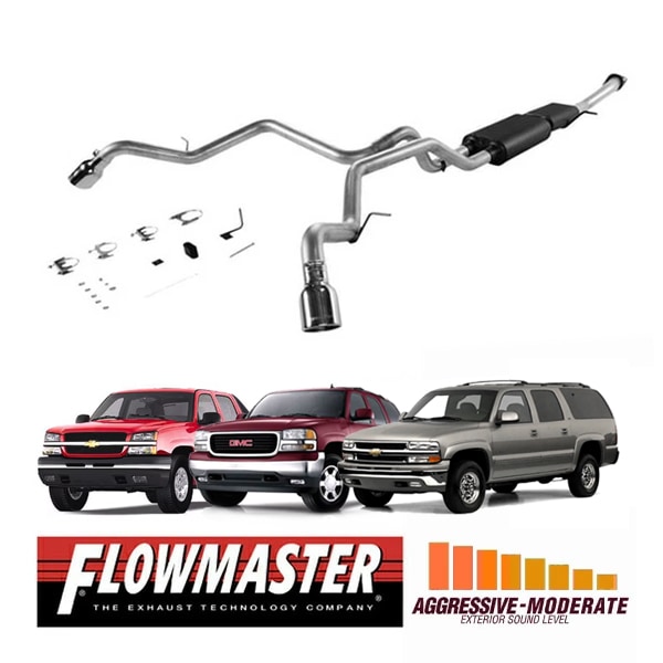 【FLOWMASTER 正規品】アメリカンサンダーキャタバックエキゾーストシステム 01-06y サバーバン アバランチ ユーコン XL 1500 5.3L 817342