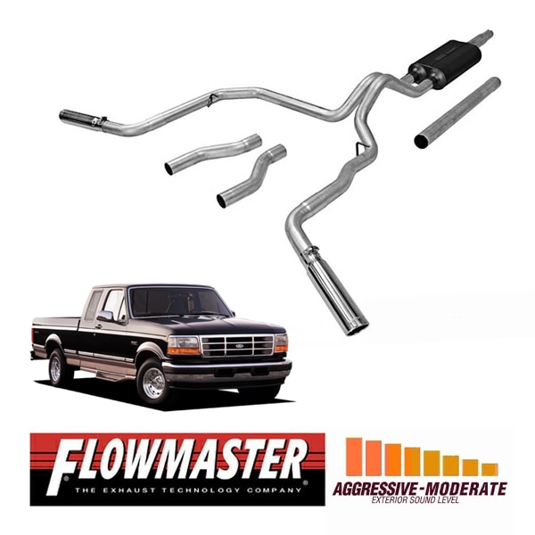 【FLOWMASTER 正規品】アメリカンサンダーキャタバックエキゾーストシステム 87-96y F-150 V6 V8 817471 フローマスター