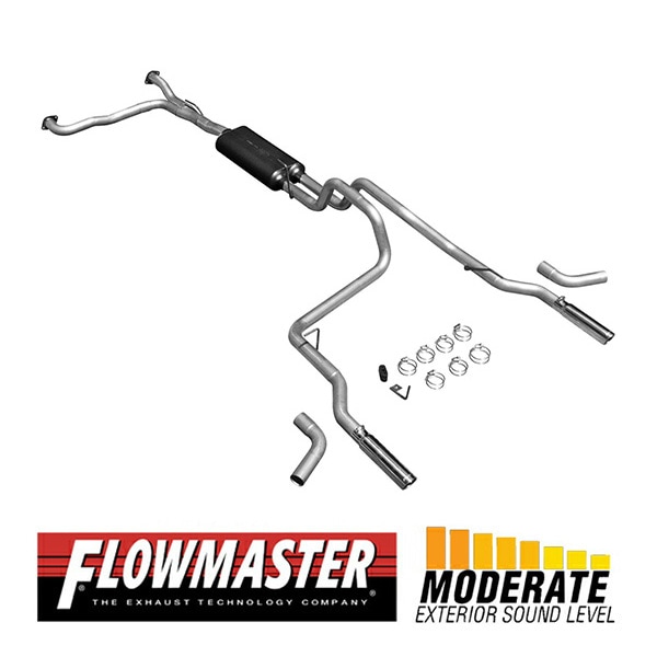 【FLOWMASTER 正規品】アメリカンサンダーキャタバックエキゾーストシステム 04-15y タイタン 5.6L 17406 フローマスター