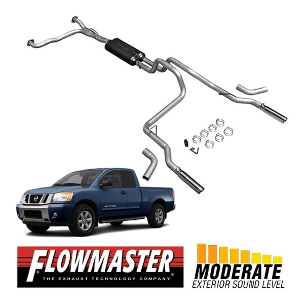 【FLOWMASTER 正規品】アメリカンサンダーキャタバックエキゾーストシステム 04-15y タイタン 5.6L 17406 フローマスター