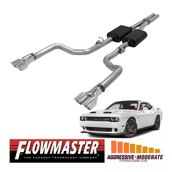 【FLOWMASTER 正規品】アメリカンサンダーキャタバックエキゾーストシステム 15-23y チャレンジャー5.7L/6.2L/6.4L 817739 フローマスター