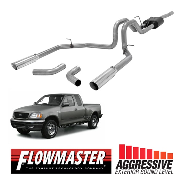 【FLOWMASTER 正規品】アメリカンサンダーキャタバックエキゾーストシステム 98-03y F-150 4.6L/5.4L 2WD/4WD共通 817663 フローマスター