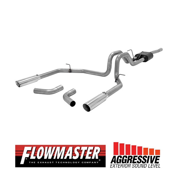 【FLOWMASTER 正規品】アメリカンサンダーキャタバックエキゾーストシステム 98-03y F-150 4.6L/5.4L 2WD/4WD共通 817663 フローマスター
