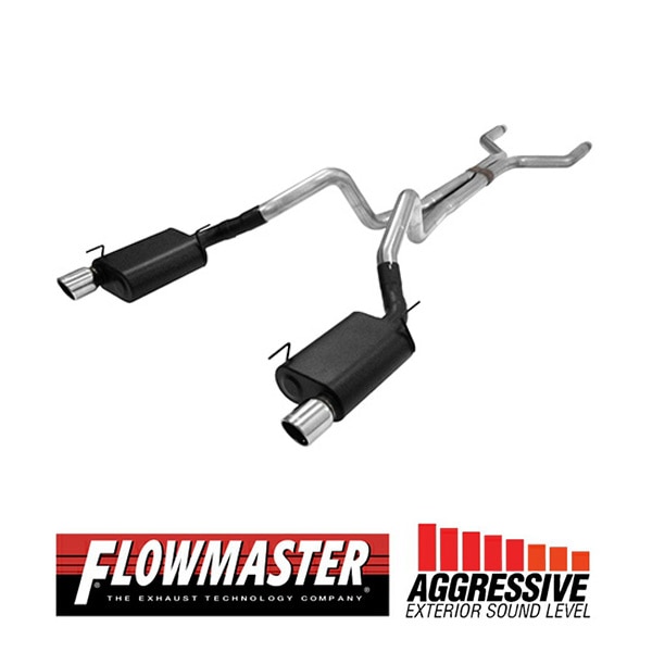 【FLOWMASTER 正規品】アメリカンサンダーキャタバックエキゾーストシステム 05-10y マスタング GT 500 4.6L/5.4L 817494 フローマスター