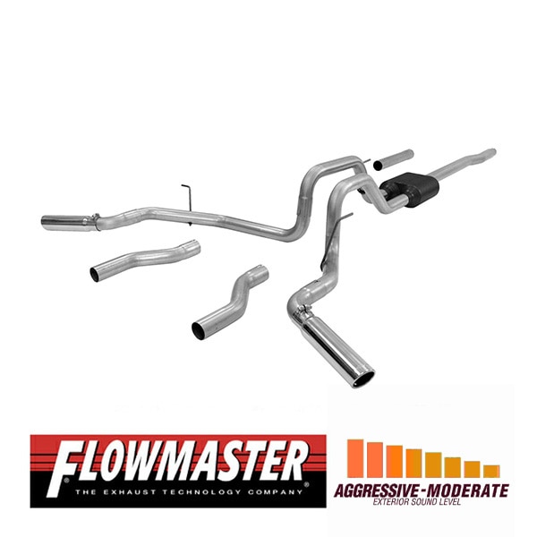 【FLOWMASTER 正規品】アメリカンサンダーキャタバックエキゾーストシステム 04-08y F-150 リンカーン マーク LT 4.6L/5.4L 817417