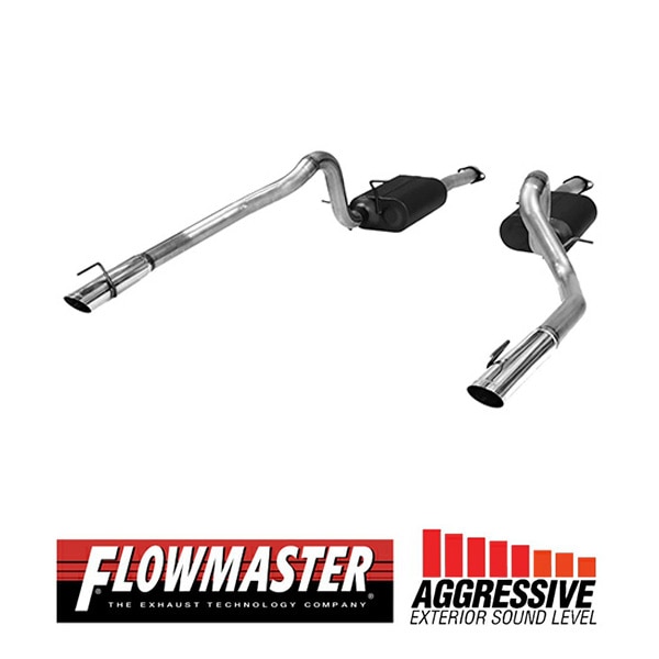 【FLOWMASTER 正規品】アメリカンサンダーキャタバックエキゾーストシステム 99-04y マスタング GT 4.6L 17312 フローマスター