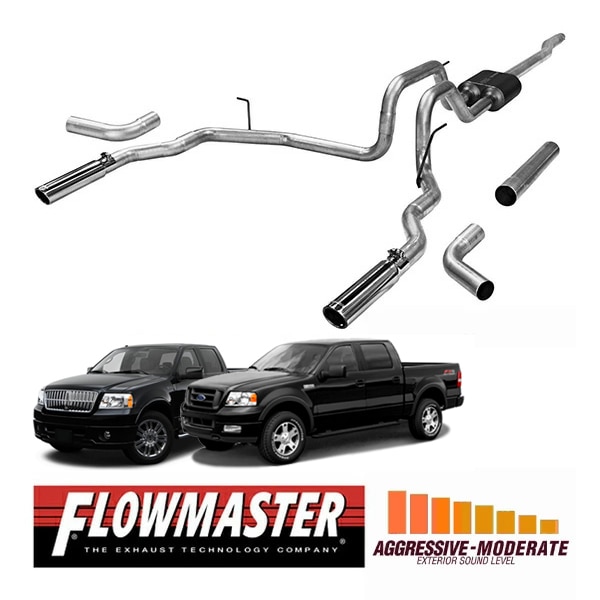 【FLOWMASTER 正規品】アメリカンサンダーキャタバックエキゾーストシステム 04-08y F-150 リンカーン マーク LT 4.6L/5.4L 17417