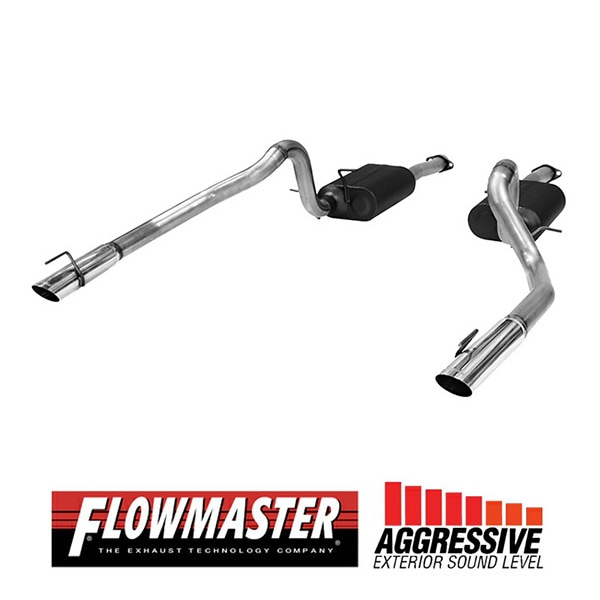 【FLOWMASTER 正規品】アメリカンサンダーキャタバックエキゾーストシステム 99-04y マスタング GT 4.6L 817312 フローマスター