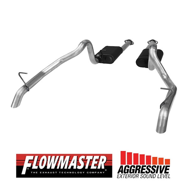 【FLOWMASTER 正規品】 アメリカンサンダーキャタバックエキゾーストシステム 87-93y マスタング GT 5.0L 817116 フローマスター
