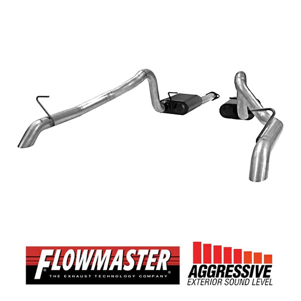 【FLOWMASTER 正規品】アメリカンサンダーキャタバックエキゾーストシステム 87-93y マスタング GT 5.0L 17116 フローマスター