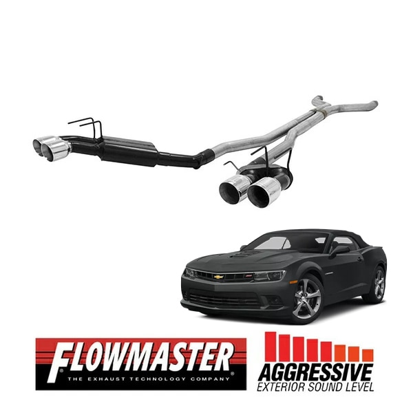 【FLOWMASTER 正規品】アメリカンサンダーキャタバックエキゾーストシステム 13-15y カマロ SS ZL1 6.2L 817609 フローマスター