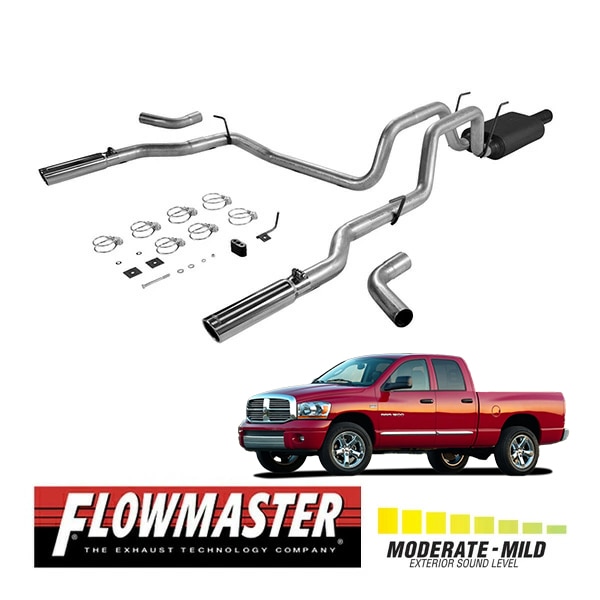 【FLOWMASTER 正規品】アメリカンサンダーキャタバックエキゾーストシステム 06-08y ラム 1500 4.7L 817424 フローマスター