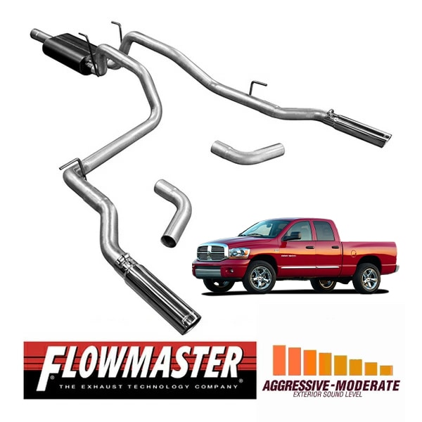 【FLOWMASTER 正規品】アメリカンサンダーキャタバックエキゾーストシステム 06-08y ラム 1500 5.7L 17423 フローマスター