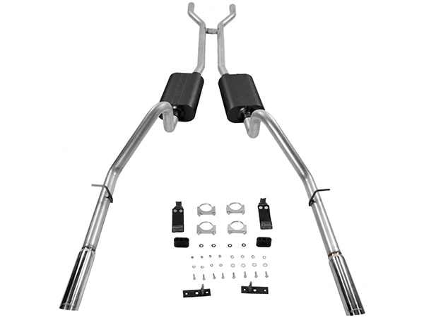 【FLOWMASTER 正規品】アメリカンサンダークロスメンバーバックエキゾーストシステム 66-67y フェアレーン?V8 17289 フローマスター