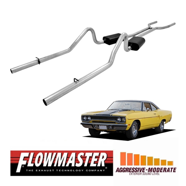 【FLOWMASTER 正規品】アメリカンサンダークロスメンバーバックエキゾーストシステム 68-70y Mopar B-bodies V8 817390 フローマスター