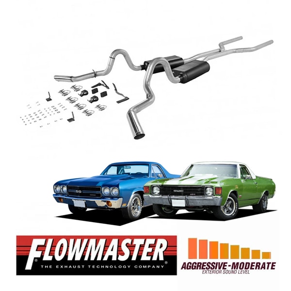 【FLOWMASTER 正規品】アメリカンサンダークロスメンバーバックエキゾーストシステム 64-72y EL カミーノ V8 スプリント V8 17120