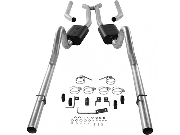 【FLOWMASTER 正規品】アメリカンサンダークロスメンバーバックエキゾーストシステム 68-70y Mopar B-bodies V8 17382 フローマスター