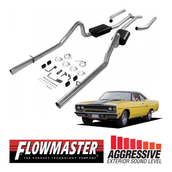 【FLOWMASTER 正規品】アメリカンサンダークロスメンバーバックエキゾーストシステム 68-70y Mopar B-bodies V8 17382 フローマスター