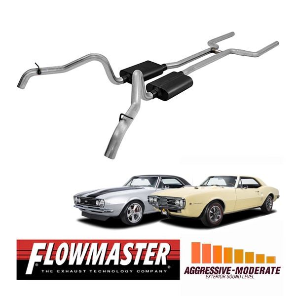 【FLOWMASTER 正規品】アメリカンサンダークロスメンバーバックエキゾーストシステム 67-68y カマロ V8 ファイアバード V8 817129