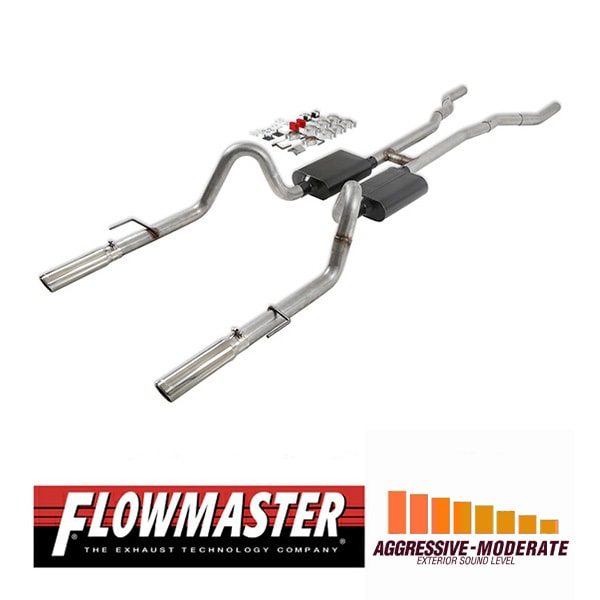 【FLOWMASTER 正規品】 アメリカンサンダークロスメンバーバックエキゾーストシステム 67-70y マスタング V8 817281 フローマスター