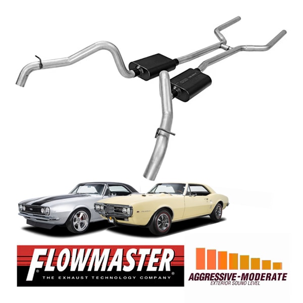 【FLOWMASTER 正規品】アメリカンサンダークロスメンバーバックエキゾーストシステム 67-68y カマロ V8 ファイアバード V8 17129