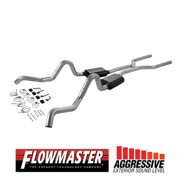 【FLOWMASTER 正規品】アメリカンサンダークロスメンバーバックエキゾーストシステム 64-67y GM A-Body V8 817202 フローマスター