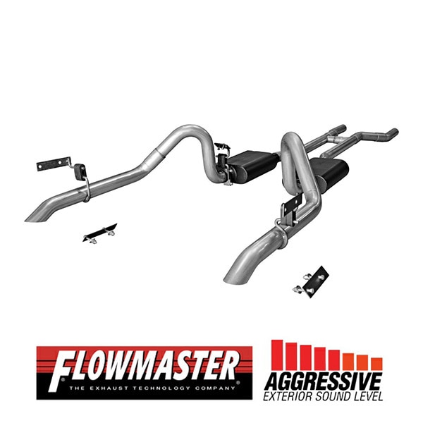 【FLOWMASTER 正規品】アメリカンサンダークロスメンバーバックエキゾーストシステム 67-70y マスタング V8 17282 フローマスター