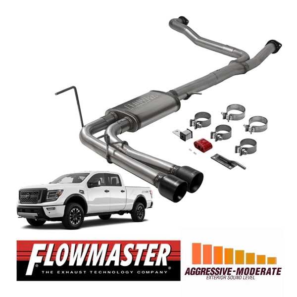 【FLOWMASTER 正規品】フローFXエクストリームキャタバックエキゾーストシステム 17-23y タイタン 5.6L 718105 フローマスター