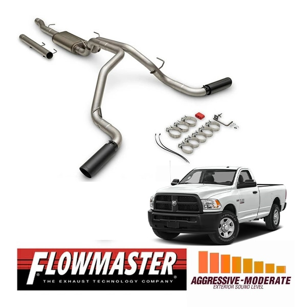 【FLOWMASTER 正規品】フローFXエクストリームキャタバックエキゾーストシステム 14-24y ラム 2500/3500 6.4L 718130 フローマスター