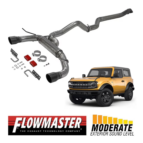 【FLOWMASTER 正規品】フローFXエクストリームキャタバックエキゾーストシステム 21-23y ブロンコ 2.3L/2.7L 2ドア用 718146