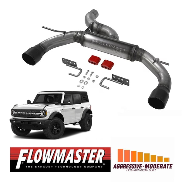【FLOWMASTER 正規品】フローFXアクスルバックエキゾーストシステム 21-23y ブロンコ 2.3L/2.7L 718123 フローマスター